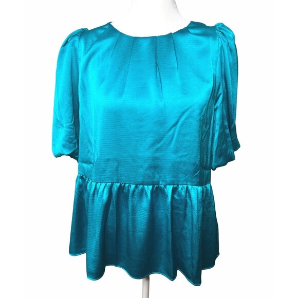 Lilly Pulitzer Blakelynn Elbow Sleeve Top Blue Rhapsody Size 6 - Picture 4 of 16